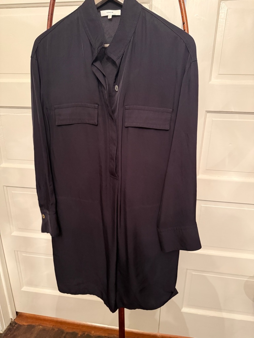 Vince Black Minimalist  quiet luxury staple quality chic old money classy dress